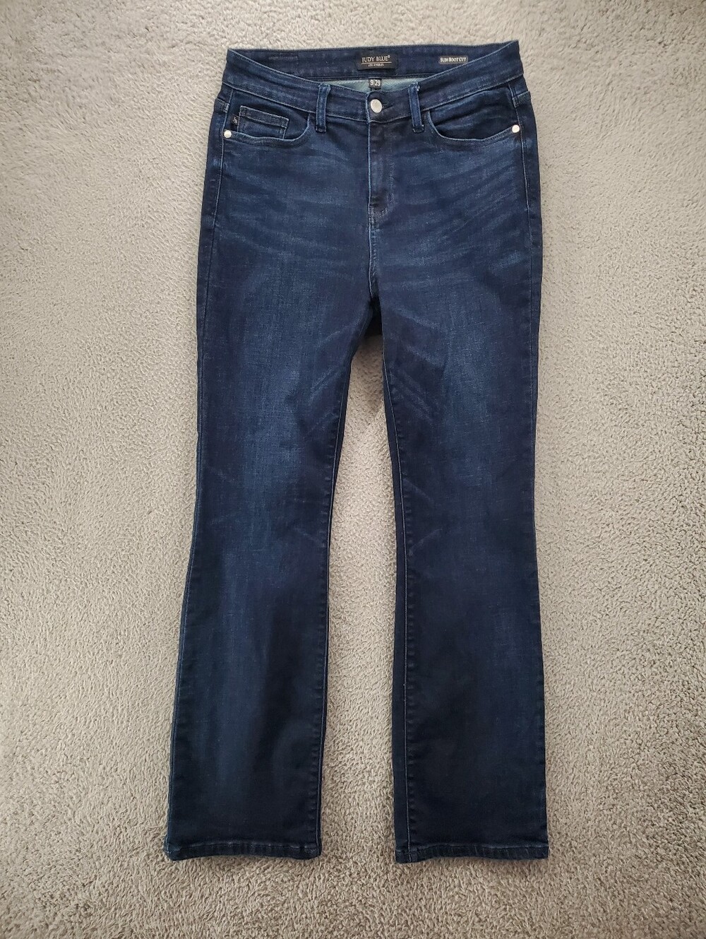 Judy Blue Slim Bootcut Jeans Womens Size 9 Dark Wash Blue